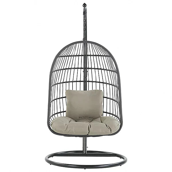 Hanging Chair with Stand ALLERA Metal Black