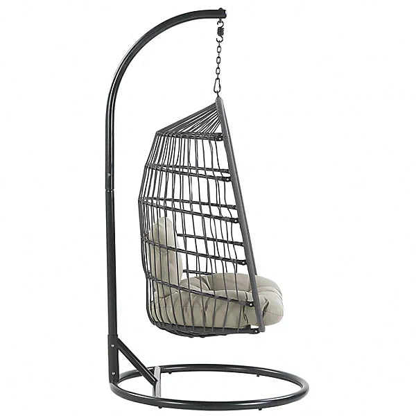 Hanging Chair with Stand ALLERA Metal Black