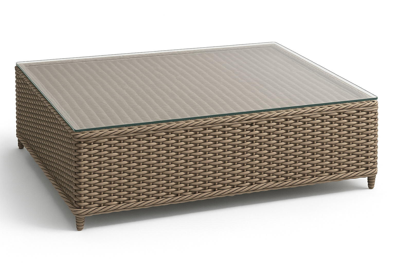 Manutti  San Diego Large Footstool With Glass Top