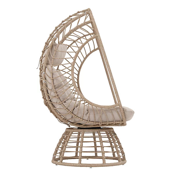 GoodHome Omalos Beige Rattan effect Egg chair