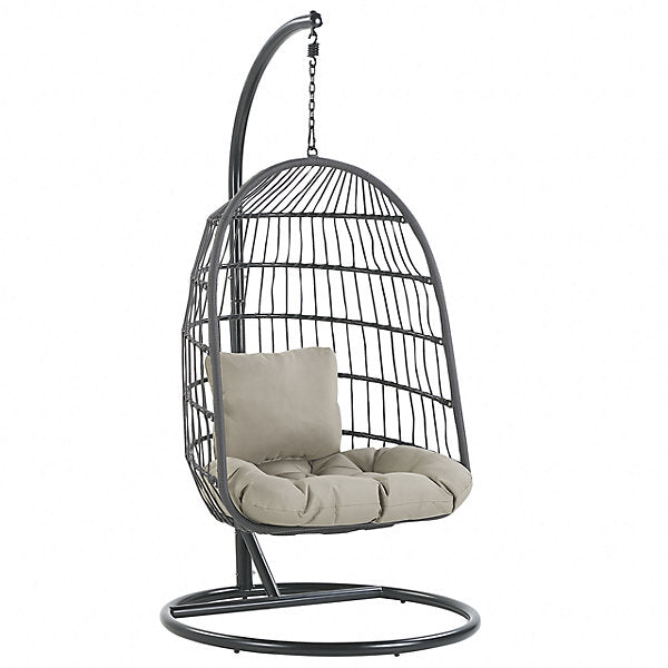 Hanging Chair with Stand ALLERA Metal Black