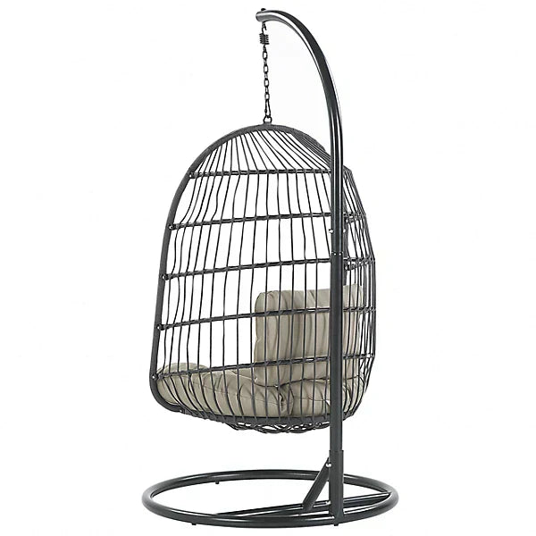 Hanging Chair with Stand ALLERA Metal Black