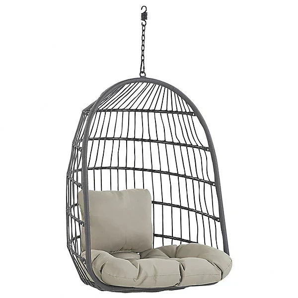Hanging Chair with Stand ALLERA Metal Black