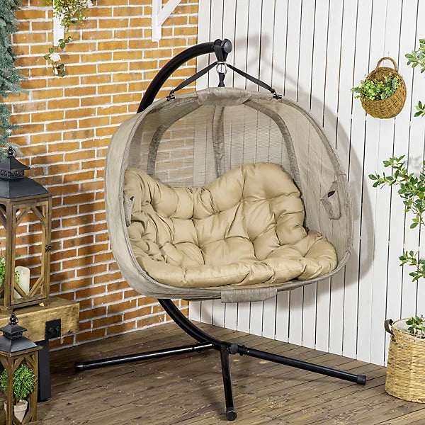 Double Hanging Egg Chair 2 Seaters Swing Hammock